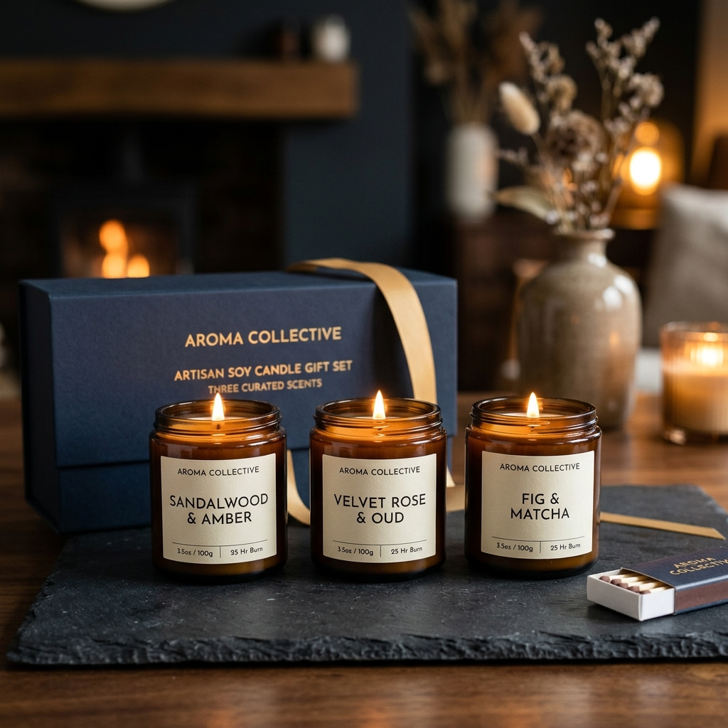 Scented Soy Candle Gift Set