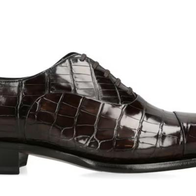 Santoni Leather Carter Oxford Shoe